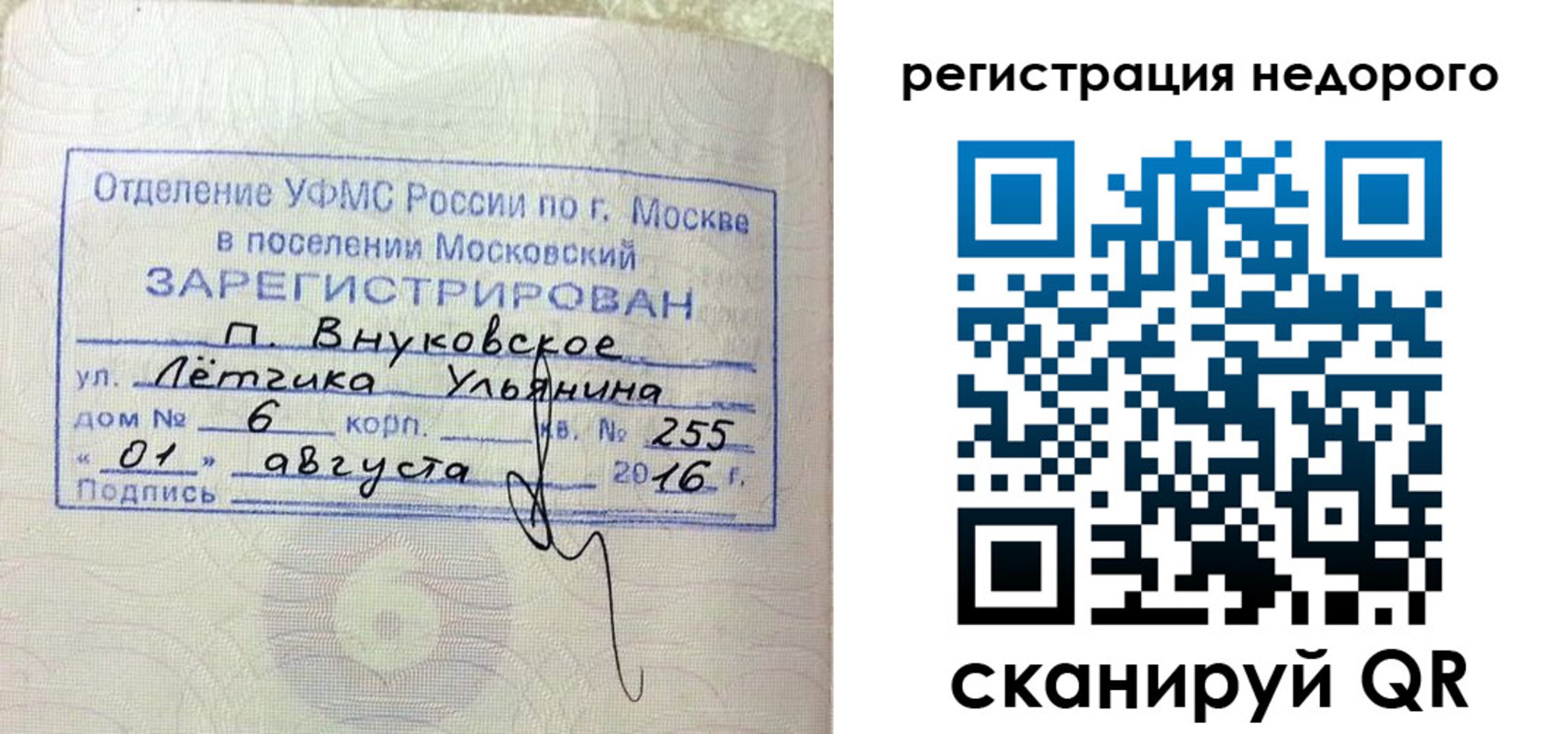 прописка в квартире в Видном